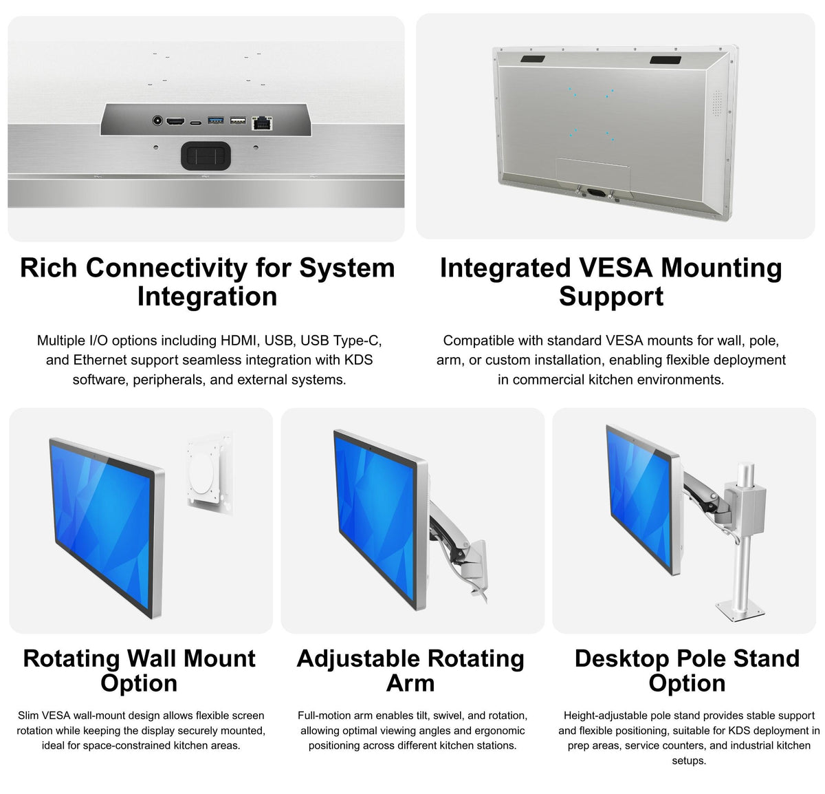 21.5" Android Kitchen Display System (KDS) — IP65 Touchscreen