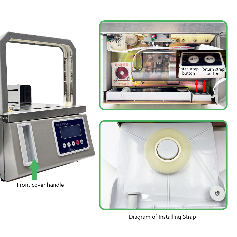 Automatic Tabletop Strapping Machine — PP/PET Banding