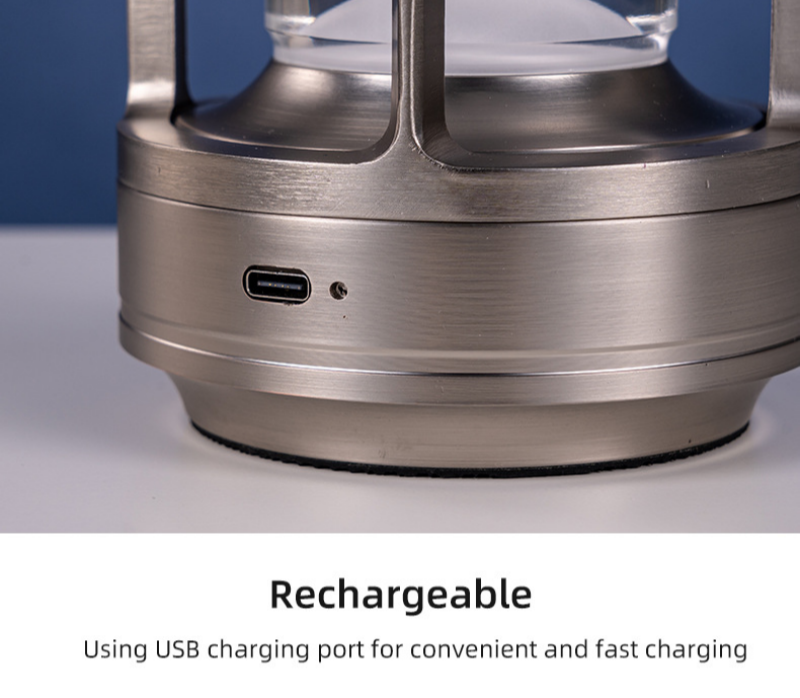 Cordless Rechargeable LED Table Lamp — Touch Dimmable, Aluminum