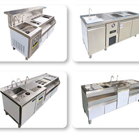 Custom Cocktail Bar Station — Refrigerated Underbar Workstation image preview