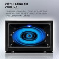 Vista previa de la imagen de Armario humidor termoeléctrico para puros — 25 L, puerta de cristal