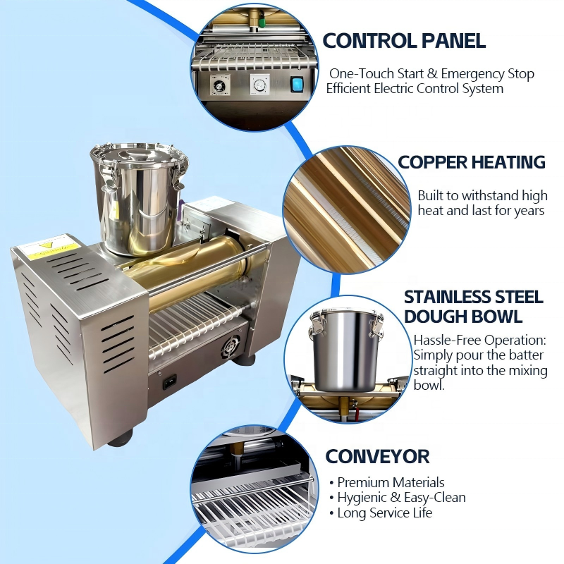 Commercial Electric Crepe Maker — Adjustable 3–14 in