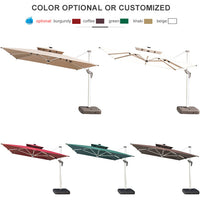 Cantilever Patio Umbrella — Aluminum LED Offset Parasol image preview