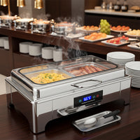 Electric Stainless Steel Chafing Dish — Buffet Food Warmer Set image preview