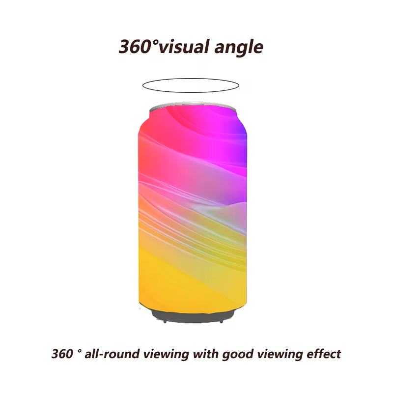 Cylindrical Can-Shaped LED Display — Custom Digital Signage Column