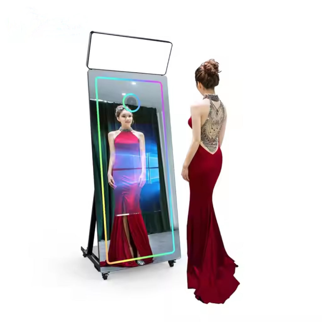 Magic Mirror Photo Booth with Camera, Flash & Printer