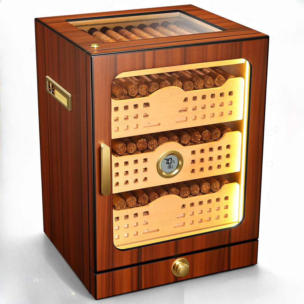 Armoire à cigares en cèdre — 4 niveaux, environ 110 cigares