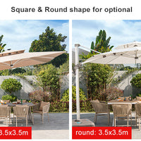 Cantilever Patio Umbrella — Aluminum LED Offset Parasol image preview