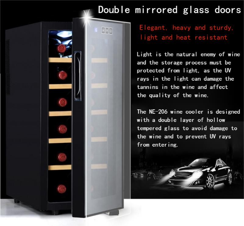 Thermoelectric Wine Refrigerator — 33L, Silent, Touchscreen