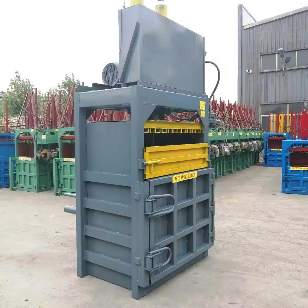 Vertical Hydraulic Baler — Cardboard, Plastic & Scrap Compactor