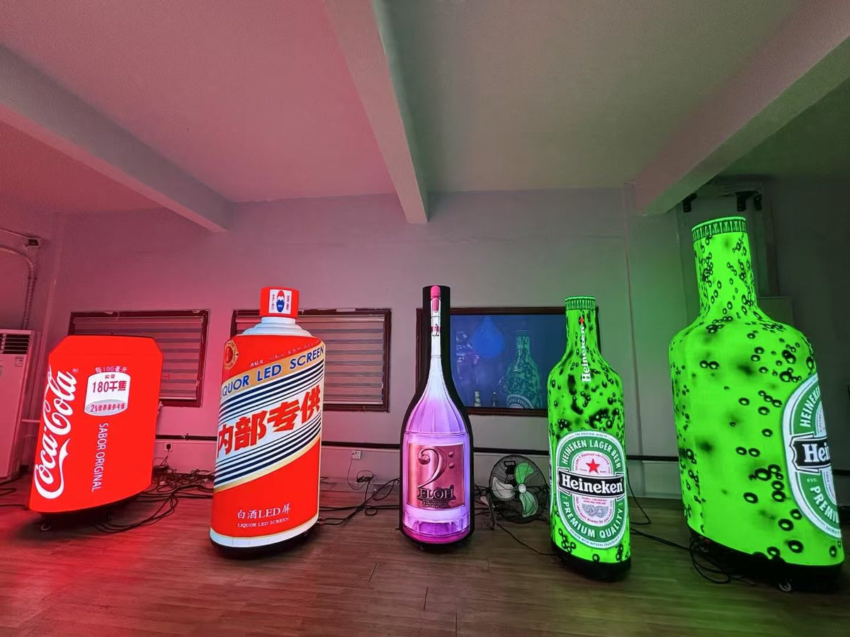 Can-Shaped Cylinder LED Video Display — Custom Digital Signage