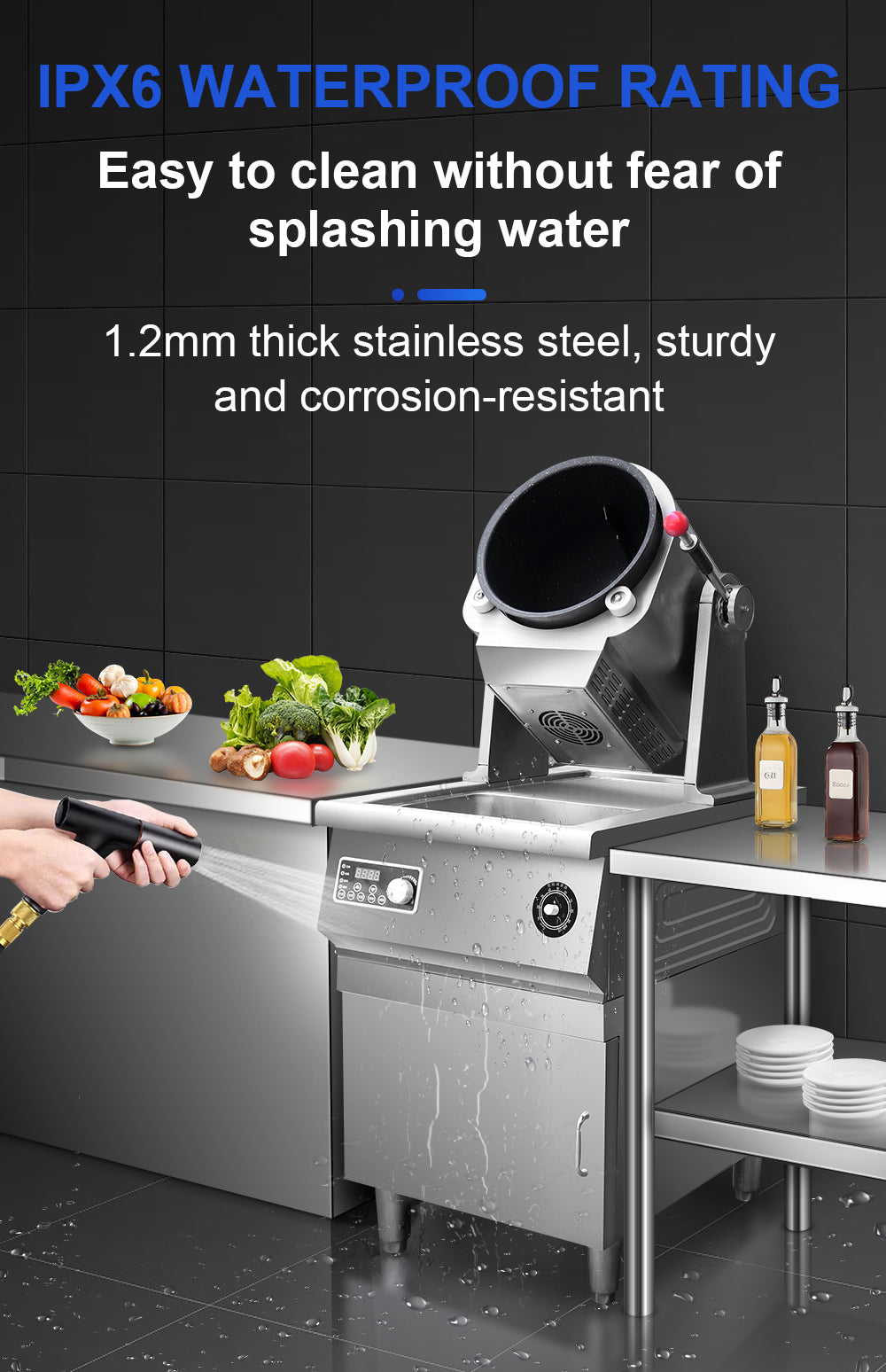 Commercial Automatic Stir-Fry Cooking Robot — Electric Wok Machine