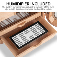 Vista previa de la imagen de Cedar-Lined Cigar Humidor Cabinet — 110-Cigar Capacity