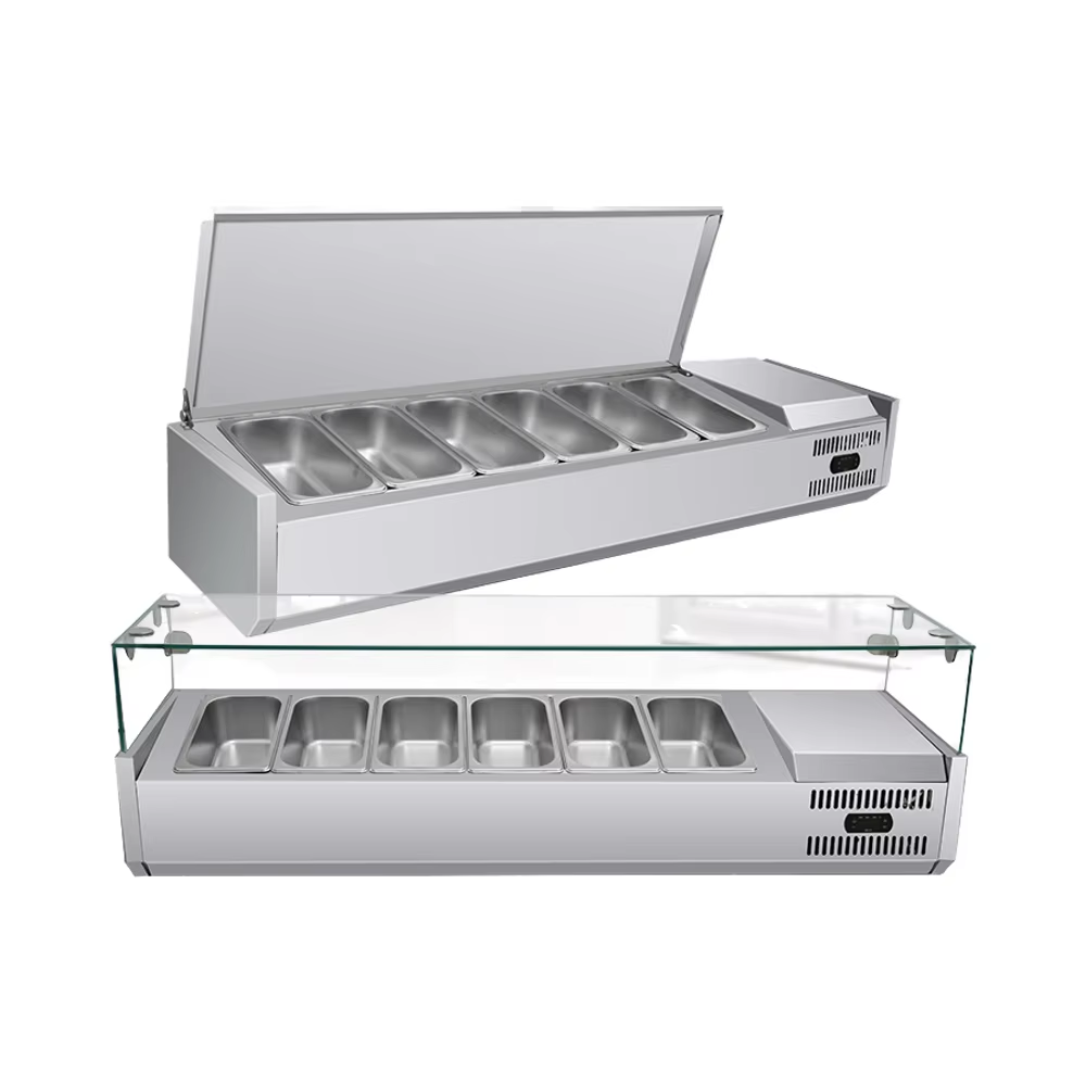 Refrigerated Countertop Salad & Prep Rail
