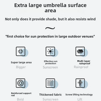 Outdoor Restaurant Umbrella with Aluminum Shaft and Marble Base image preview