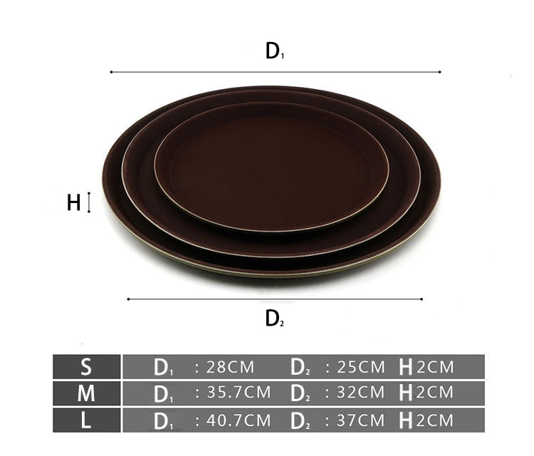 Commercial Anti-Slip Service Tray — Round
