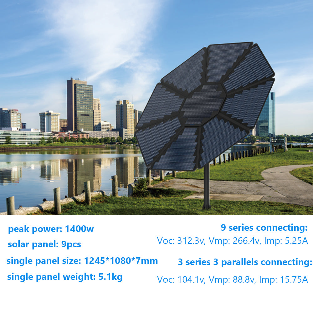 Off-Grid Solar Flower Power Station — Full Home Kit