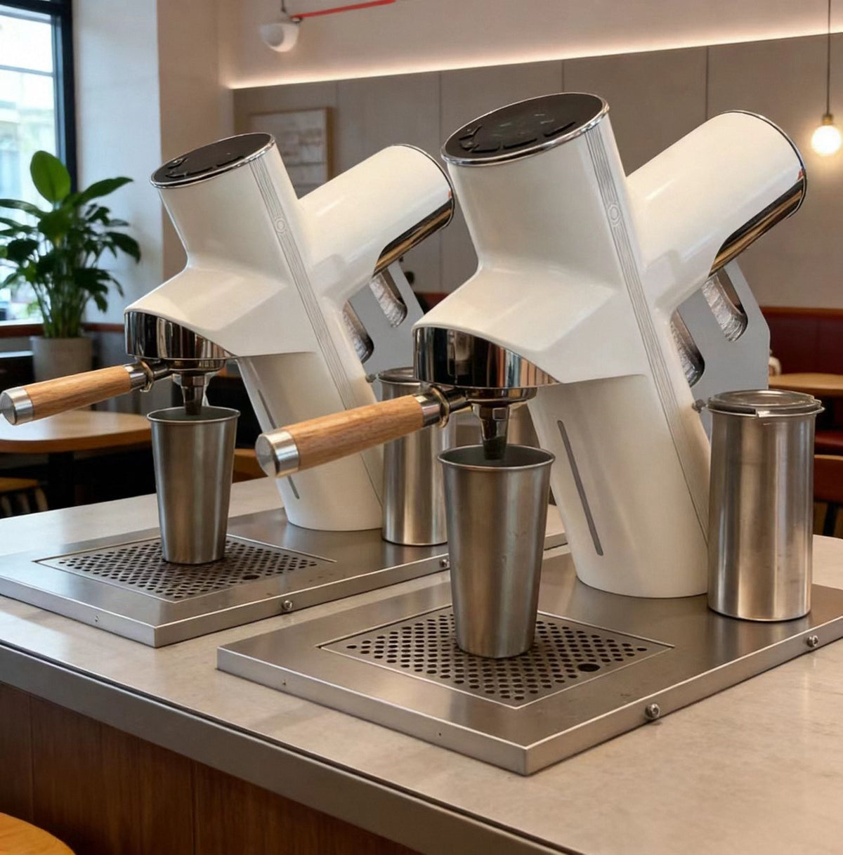 Commercial Semi-Automatic Espresso Machine — Touchscreen, Dual Boiler