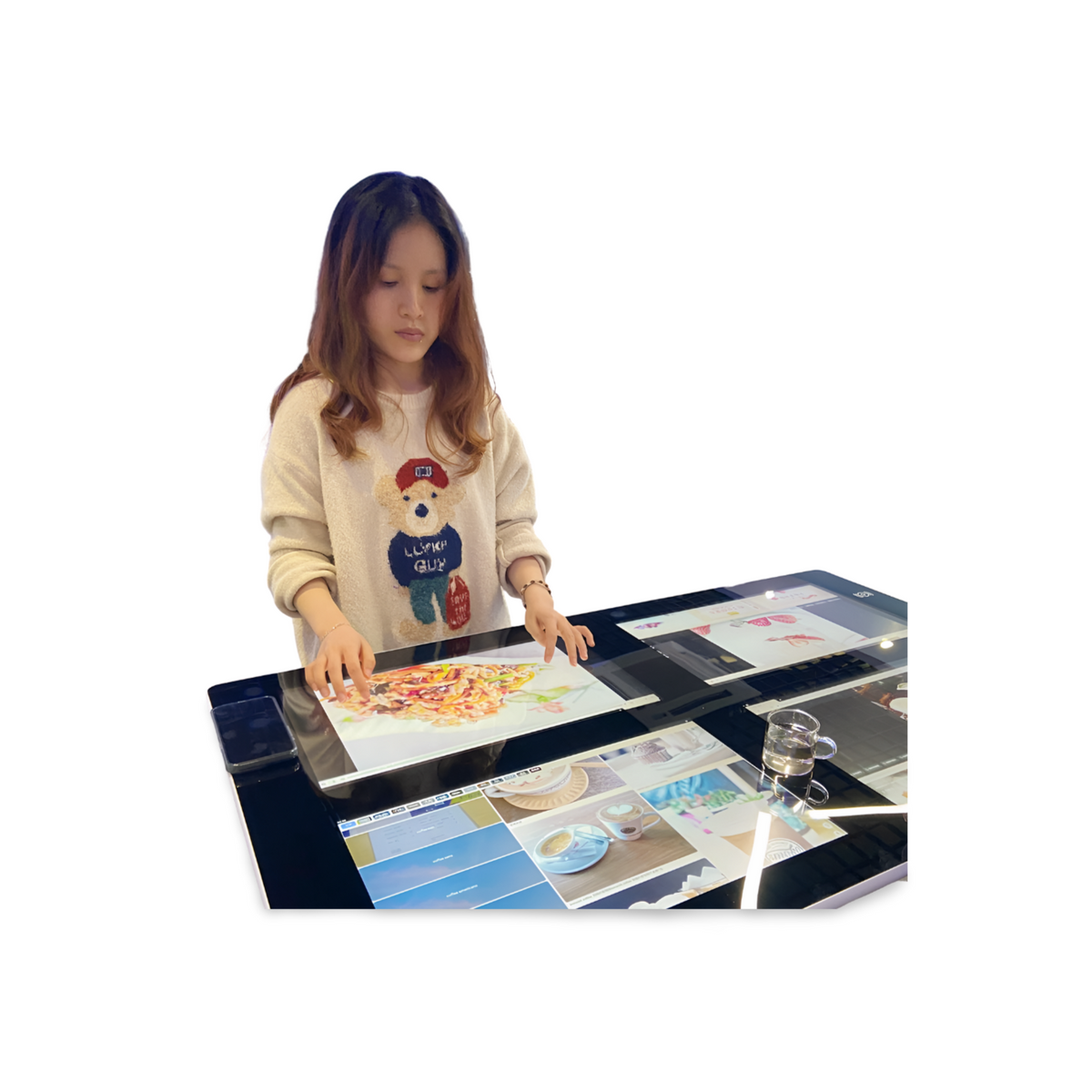 4 x 21.5" Interactive Smart Touch Table with NFC & Wireless Charging