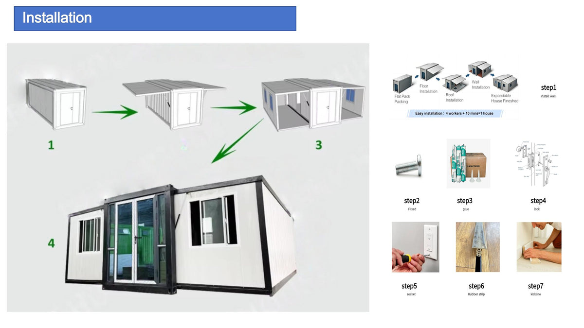 Expandable Container House — Flat-Pack Modular Cabin