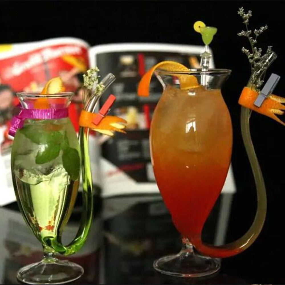 Borosilicate Glass with Built-In Straw