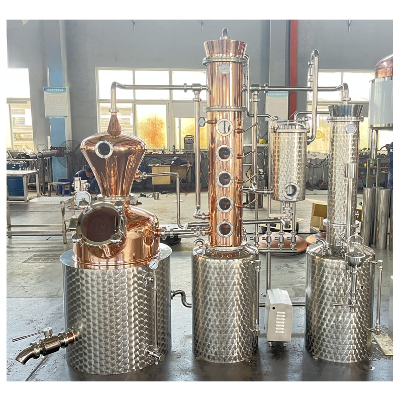 Commercial Reflux Column Still — Copper & Stainless Distillation System