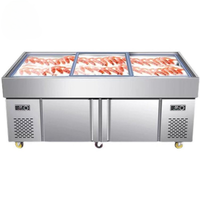 Stainless Steel Ice Fish Table — Refrigerated Seafood Display Cabinet image preview