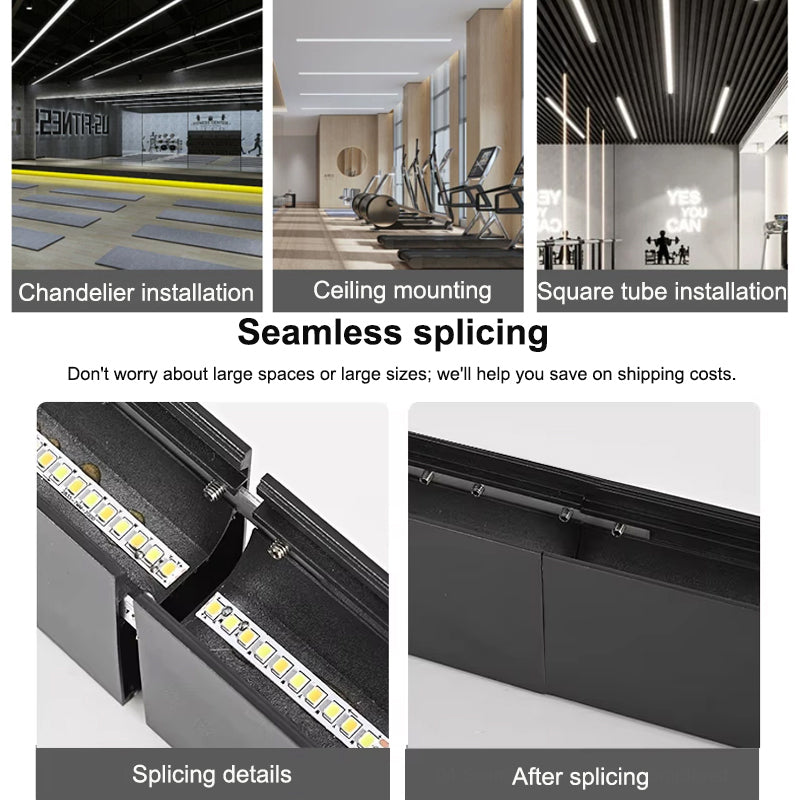Linear LED Pendant Light — Modular Aluminum Profile