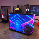 Front Desk LED Display — Curved Reception & DJ Booth Screen