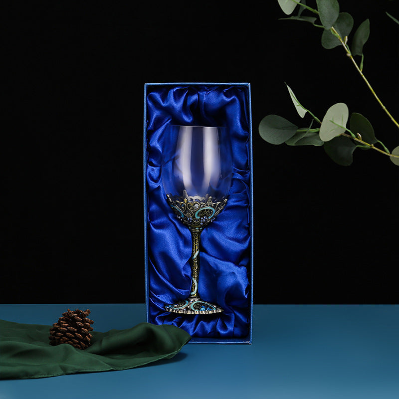 Retro-Style Wine Glass and Decanter Gift Set
