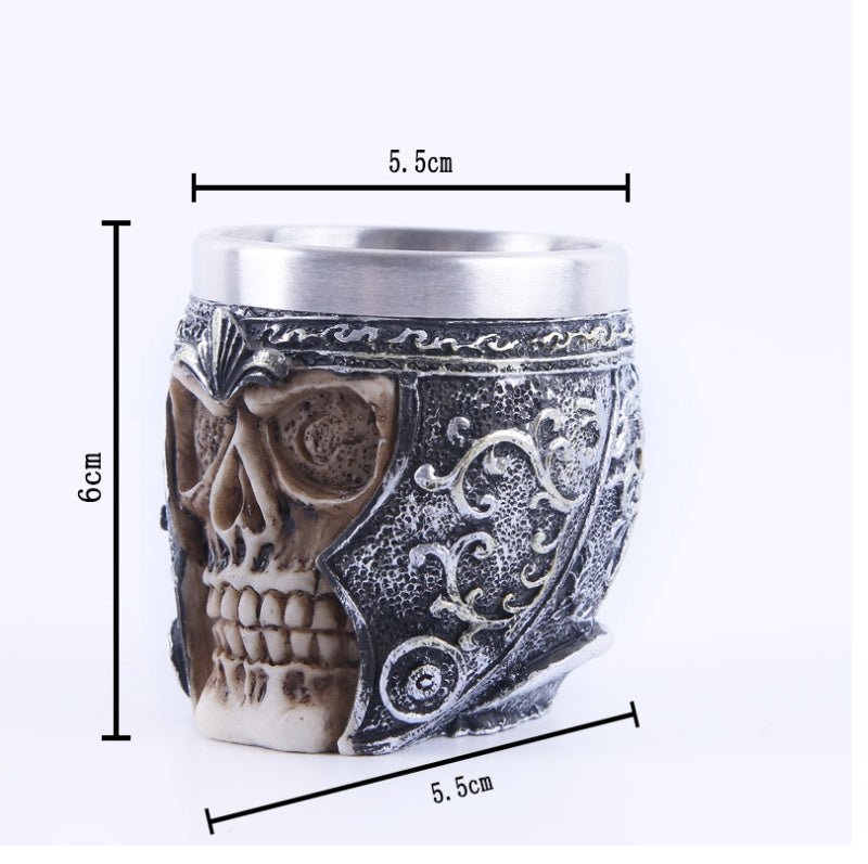 Skeleton Head Stainless Steel Shot Glass, temperature resistance Yes