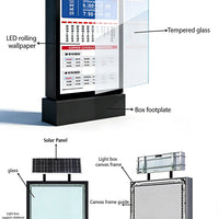 Solar-Powered Outdoor Advertising Light Box — Vertical Floor-Standing image preview