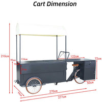 Electric Cargo Tricycle Coffee Bike — Mobile Food Cart image preview