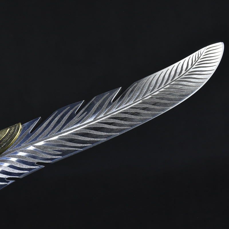 Handcrafted Feather Knife with Rosewood Handle