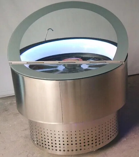 Commercial Rotary Ice Cream Display Freezer — Round Barrel Showcase