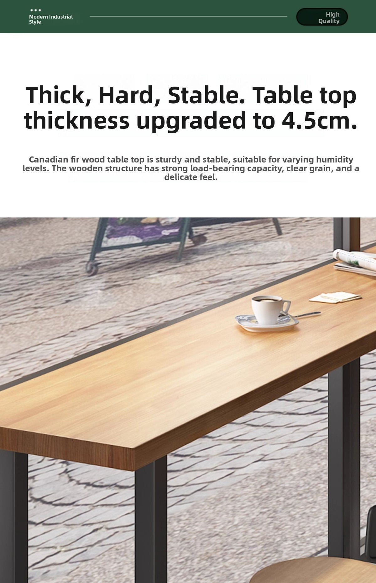 Commercial Bar Furniture Set — Solid Wood Tables & Bar Stools