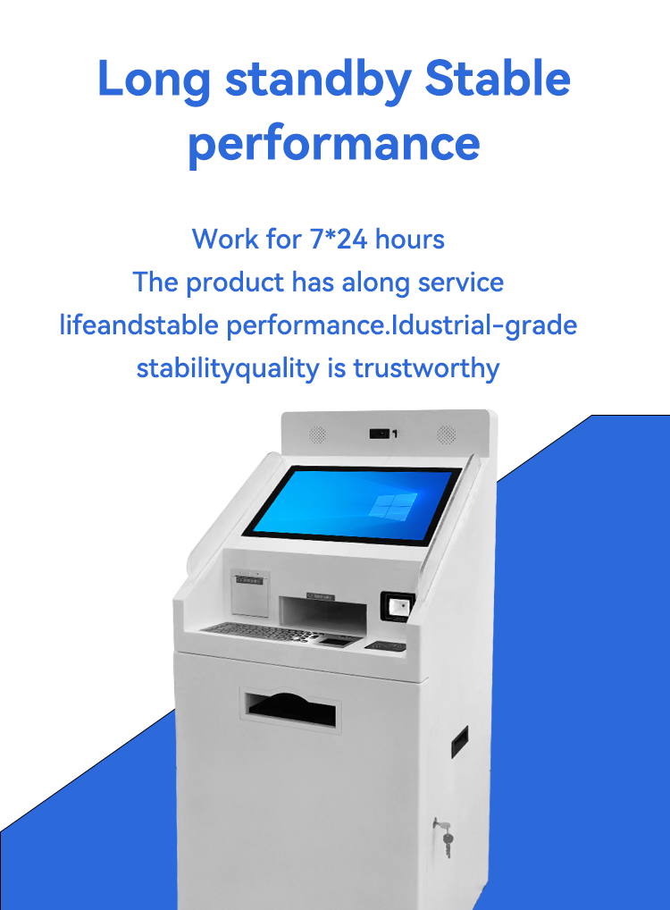 Touch-Screen Self-Service Kiosk — Inquiry, Ticketing & A4 Printing