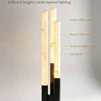 Marble Triple-Column LED Floor Lamp — Onyx Glow image preview