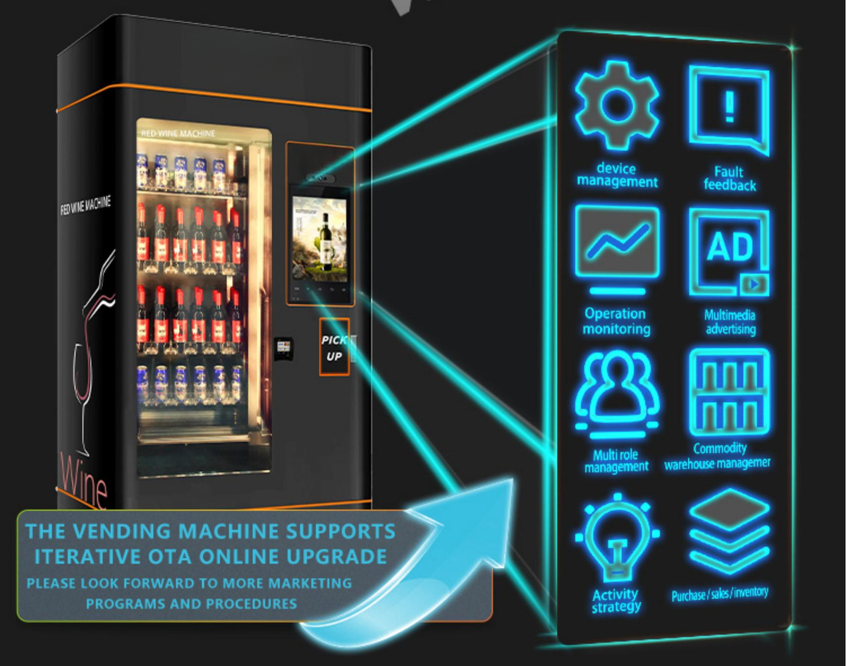 Alcohol Vending Machine with ID Age Verification — 21.5" Touchscreen