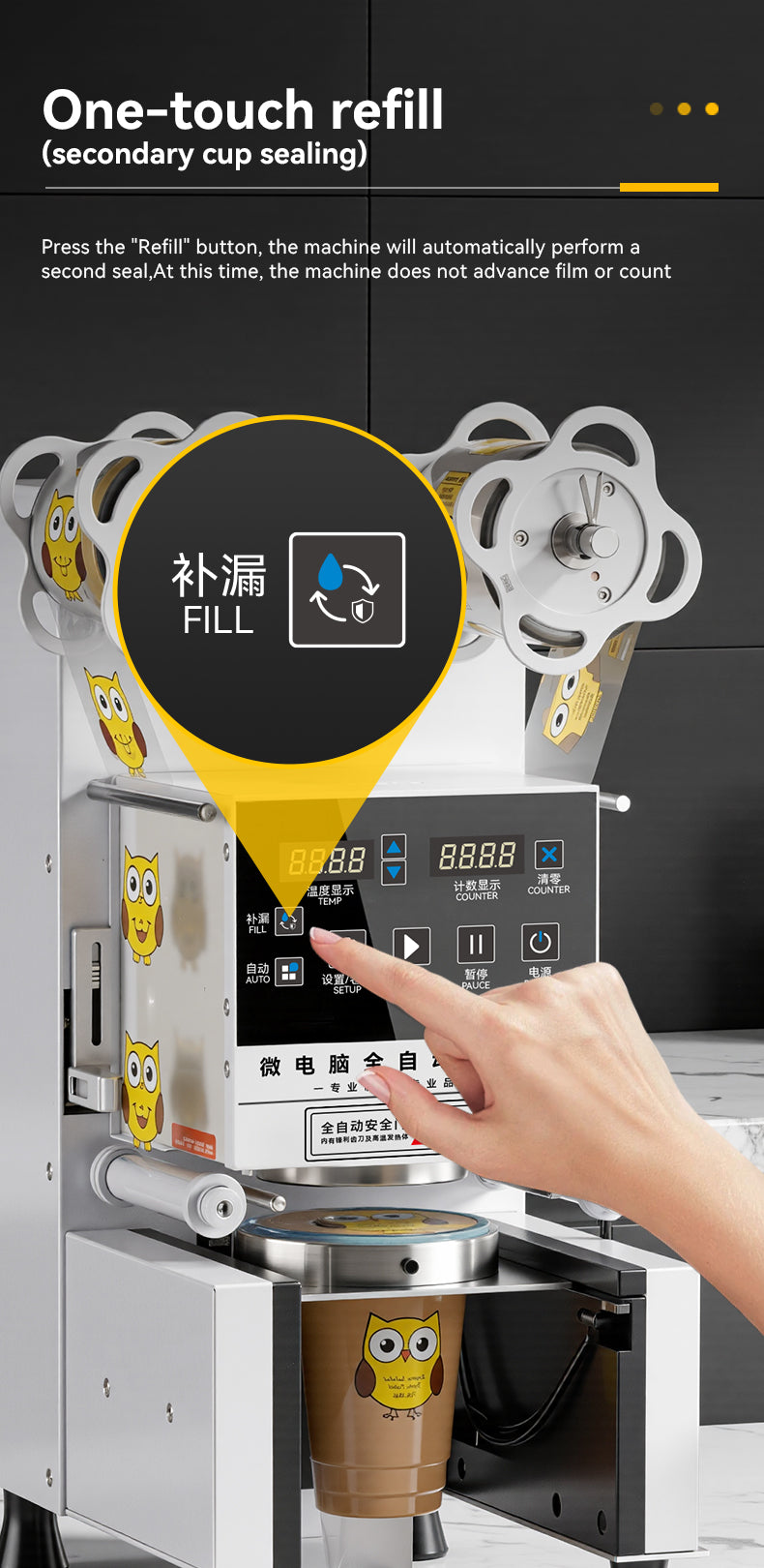 Commercial Cup Sealing Machine — Automatic for Plastic & Paper Cups