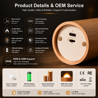Rechargeable Wooden Flameless LED Candle Lamp — Warm White image preview