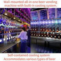 Vista previa de la imagen de Commercial All-in-One Craft Beer Wall Dispenser — Integrated Tap & Cooling