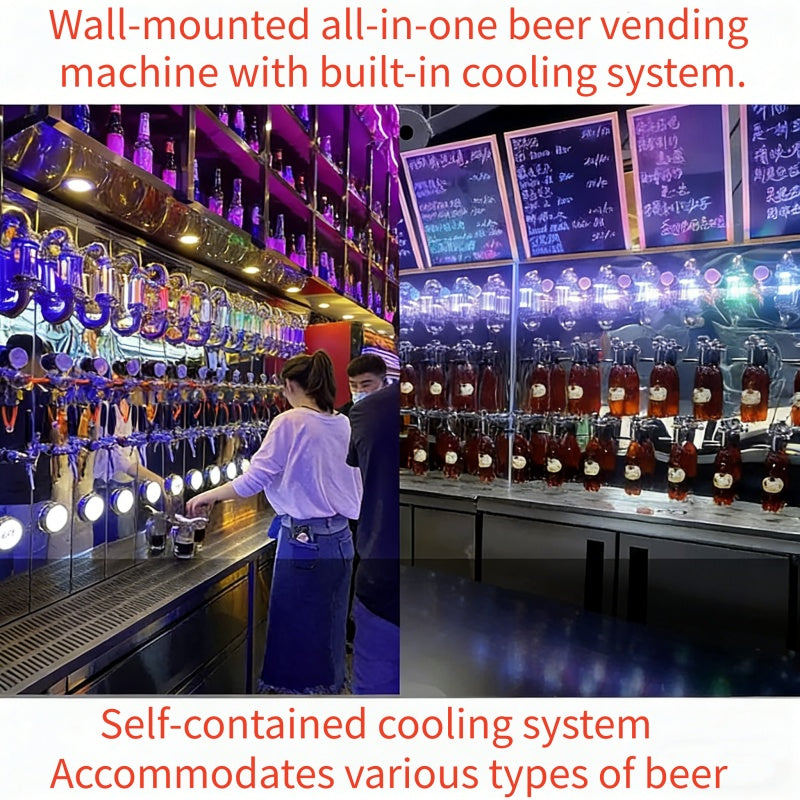 Commercial All-in-One Craft Beer Wall Dispenser — Integrated Tap & Cooling