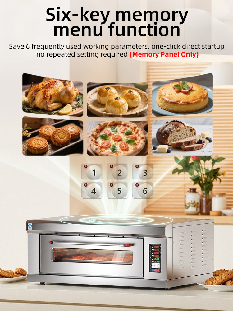 Commercial Electric Deck Oven — 3-Layer, 3-Tray