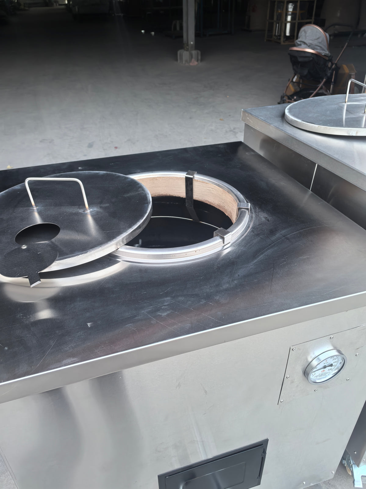 Commercial Gas Clay Tandoor Oven — Stainless Steel