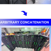 Foldable Portable LED DJ Booth Screen — Curved, on Wheels image preview
