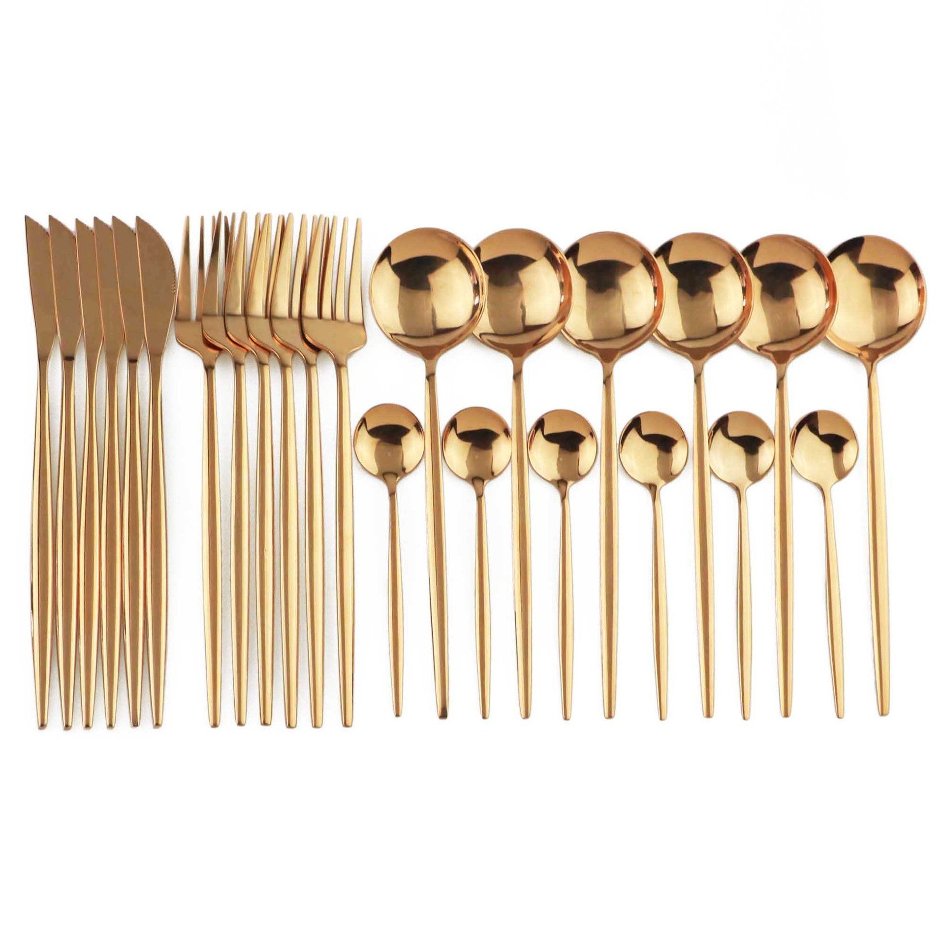 Stainless Steel Cutlery Set - 24 Pieces