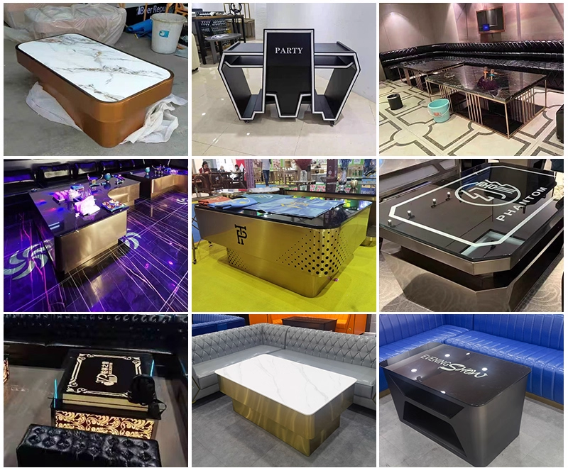 LED Infinity Mirror Bar Table for Nightclubs & Lounges