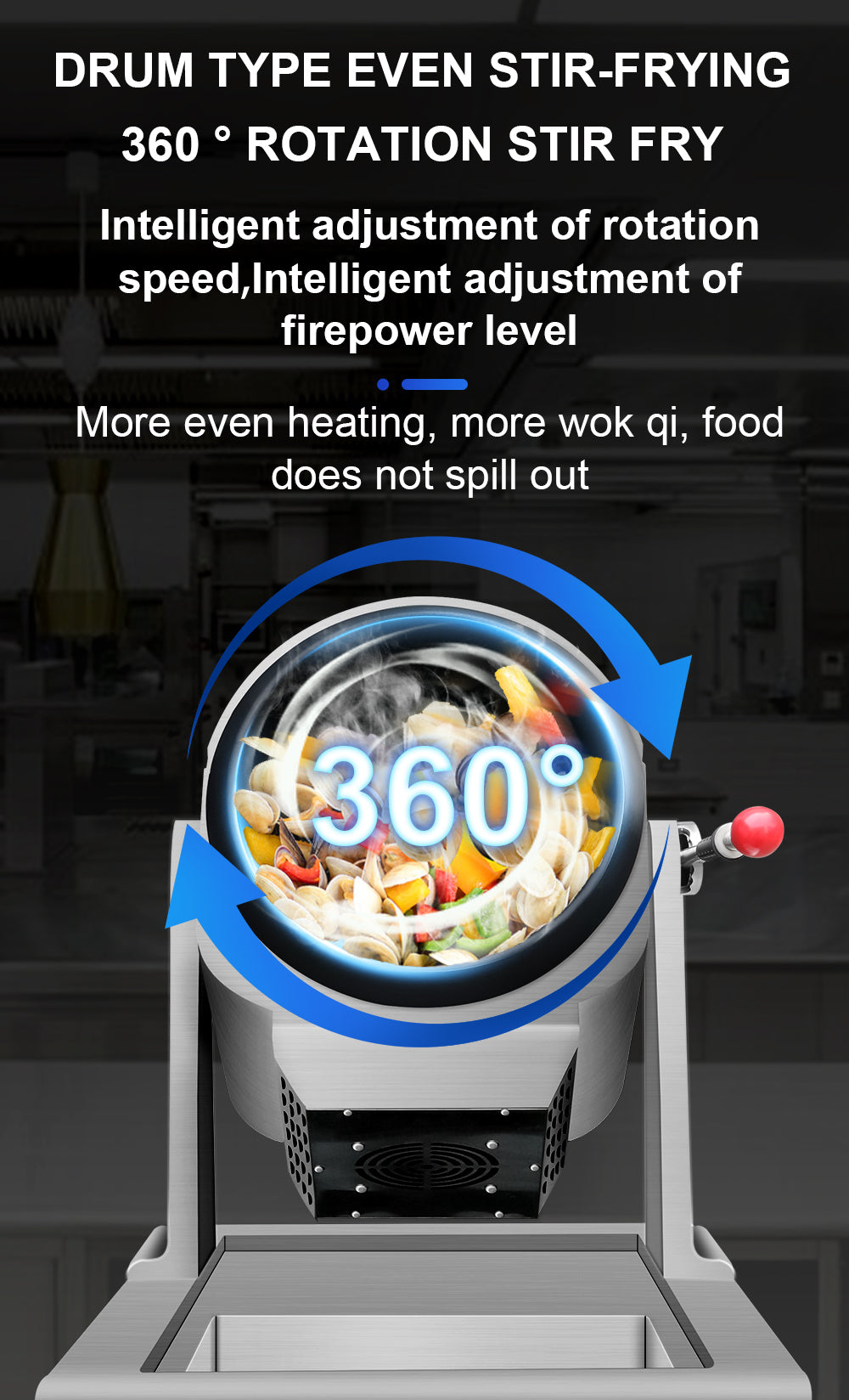 Commercial Automatic Stir-Fry Cooking Robot — Electric Wok Machine