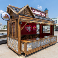 Vintage Wooden Churro Food Trailer — Mobile Vending Cart image preview